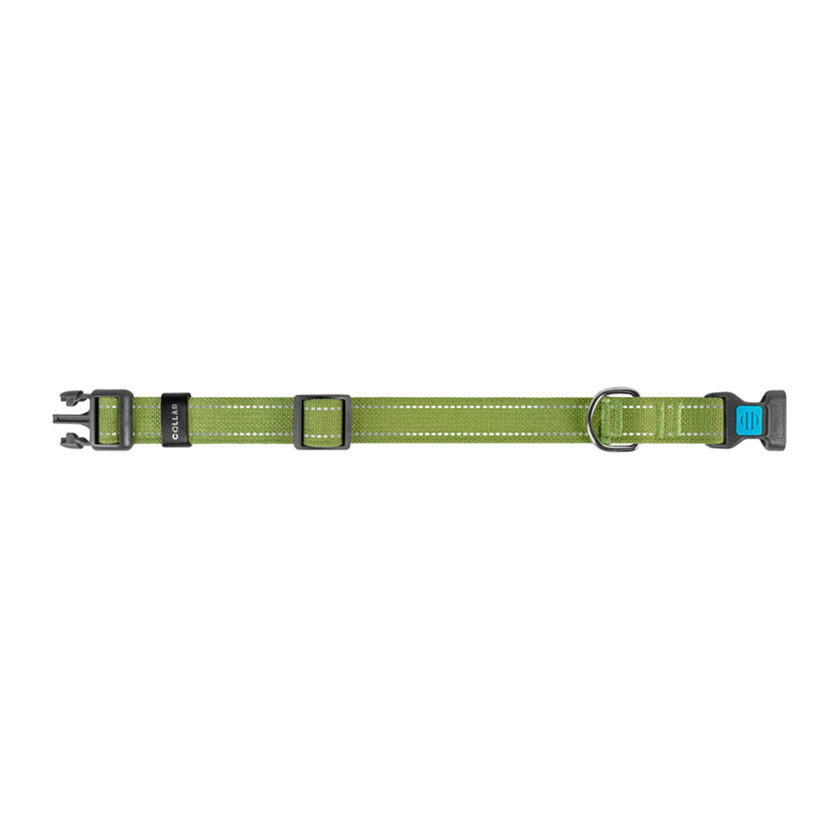 CoLLaR medvilninis šuns antkaklis, plotis 25 mm, ilgis 33–49 cm, žalias