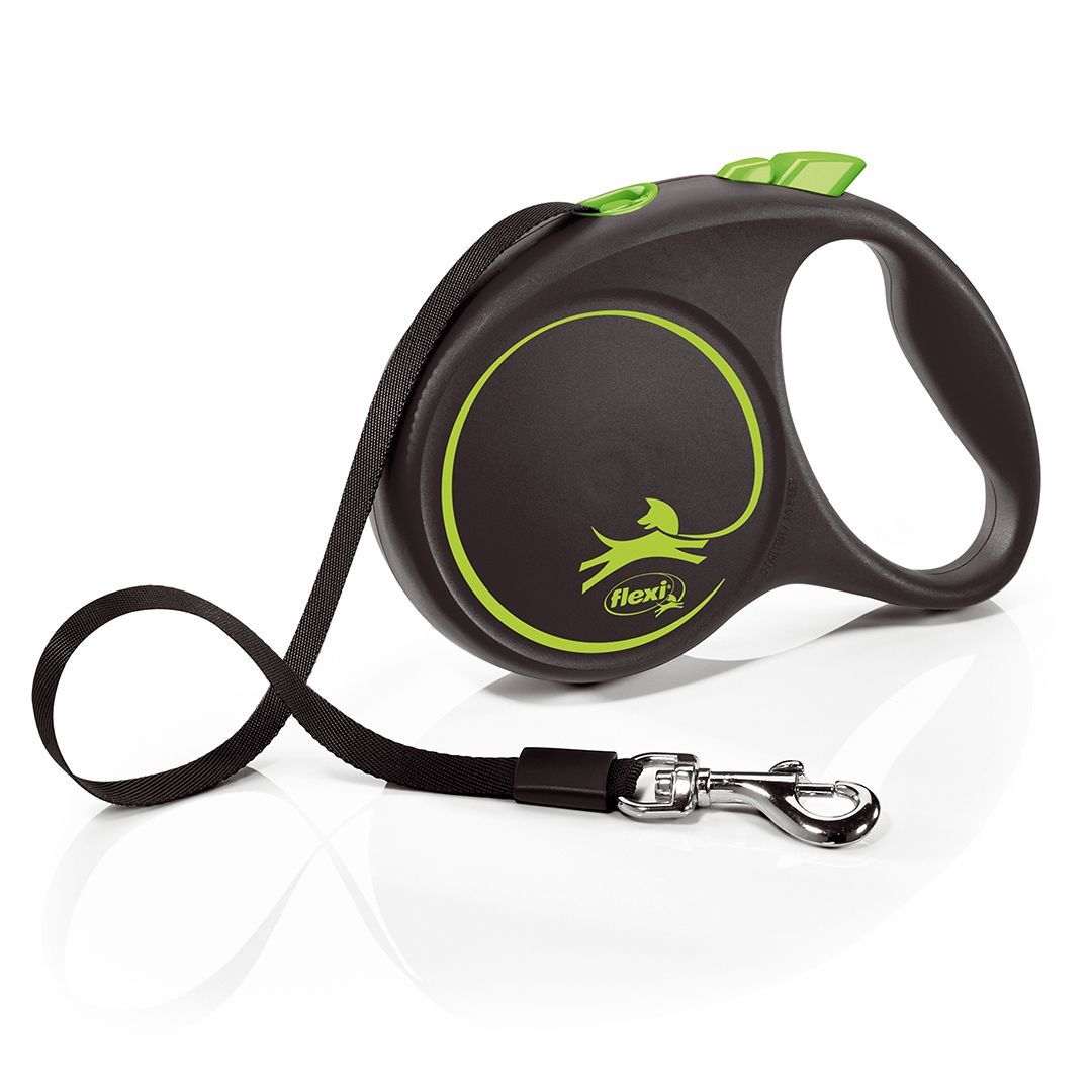 Flexi Black Design automatinis šunų pavadėlis 5m, iki 25kg