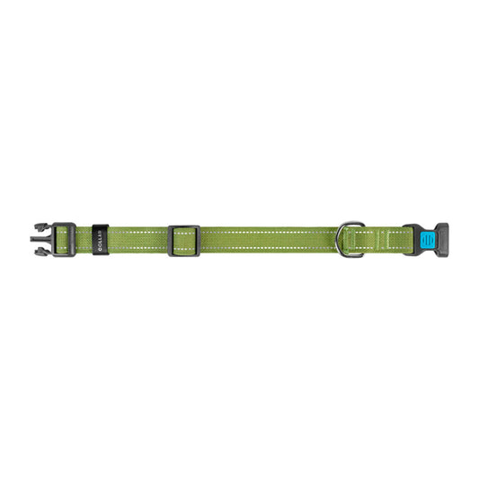 CoLLaR medvilninis šuns antkaklis, plotis 25 mm, ilgis 33–49 cm, žalias