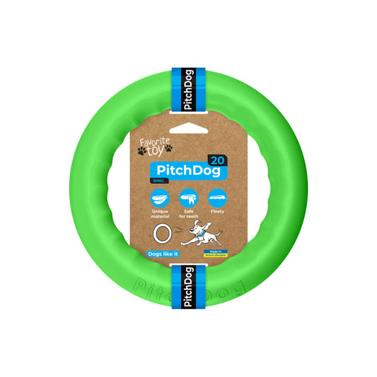 PitchDog20 žiedas šunims (skersmuo 20 cm), šviesiai žalias
